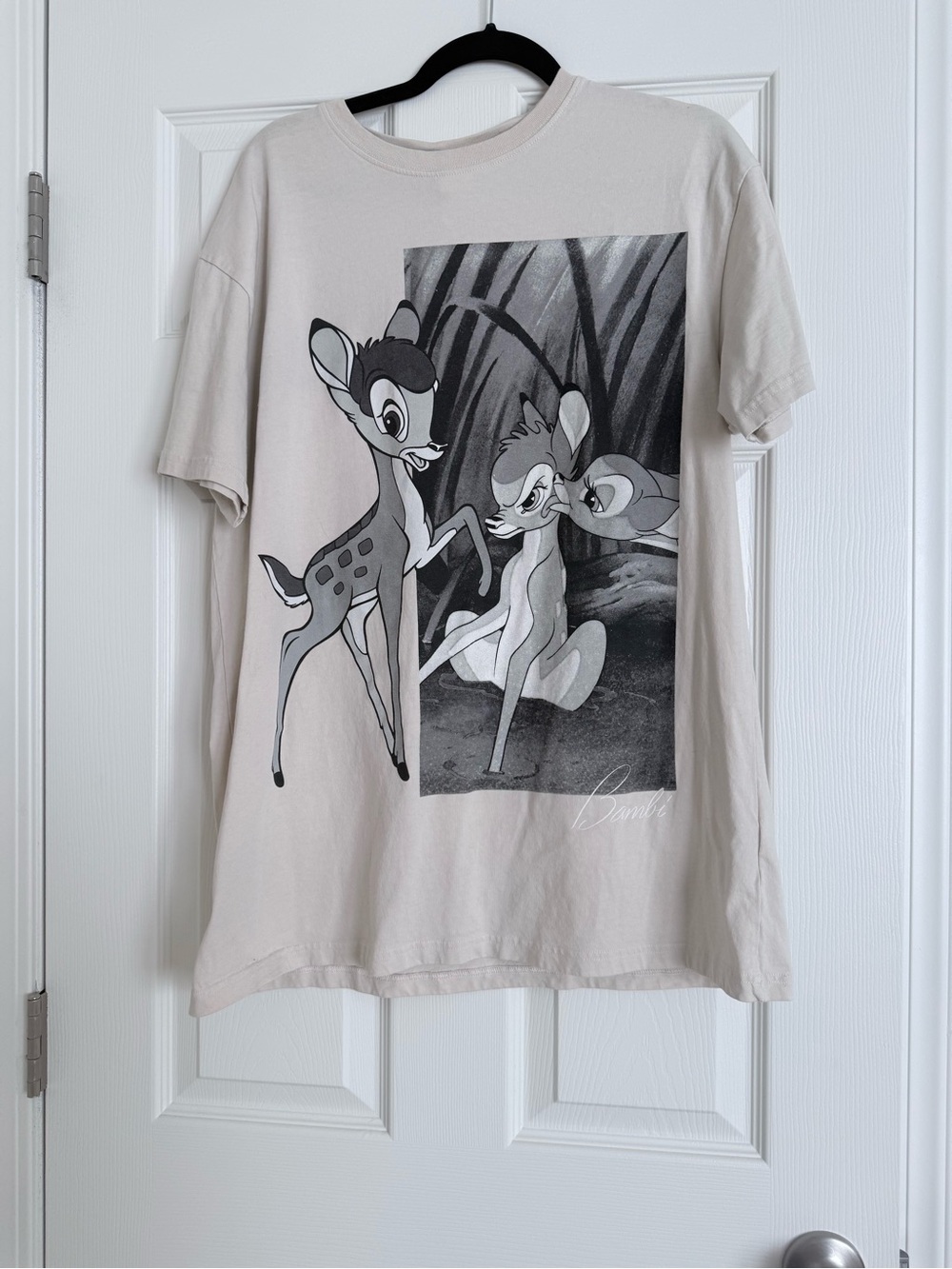 Disney Cream Bambi Graphic Short Sleeve Tee